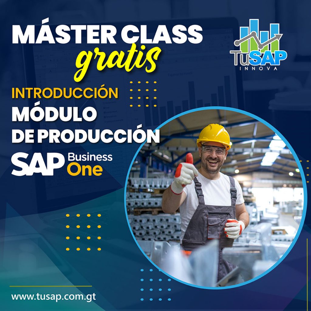 Registrate gratis al curso de producción de SAP business One